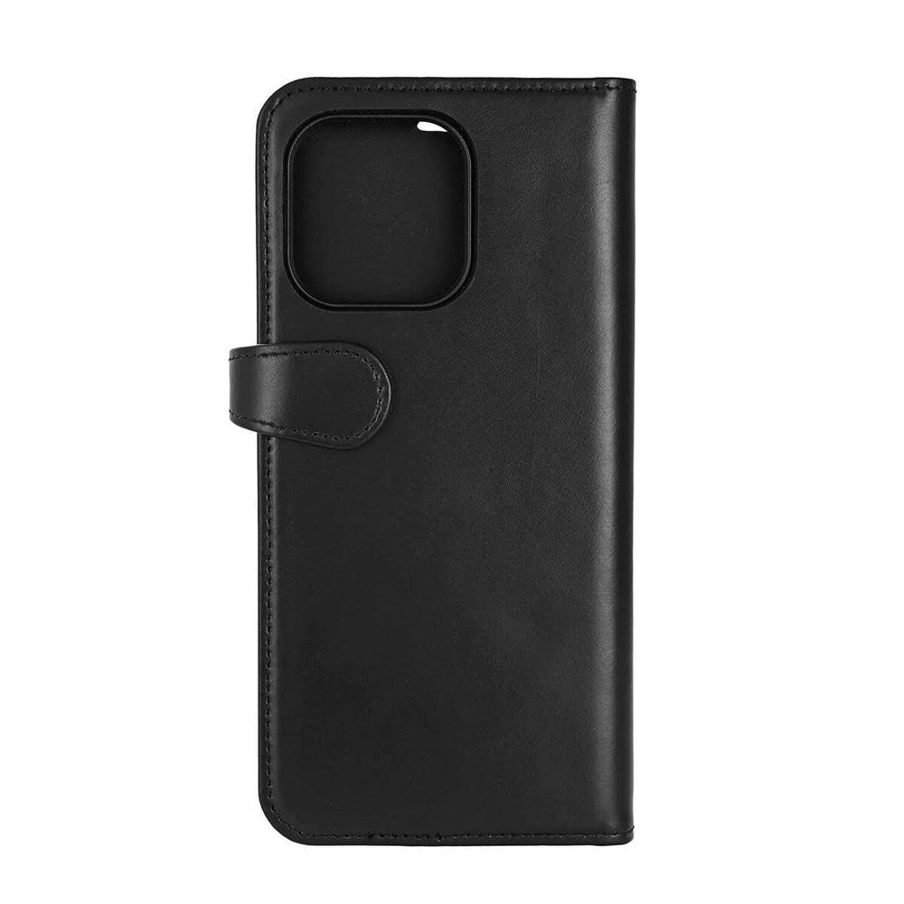 GEAR Buffalo iPhone 16 Pro Max 2-in-1 Wallet Ægte Læder Magnet Flip Cover m. Pung - MagSafe Kompatibel - Sort