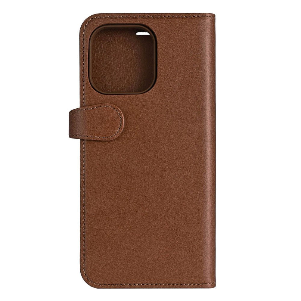 Buffalo iPhone 16 Pro Max 2-in-1 Wallet Ægte Læder Magnet Flip Cover m. Pung - MagSafe Kompatibel - Brun