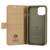 iPhone 13 GEAR Onsala Eco Flip Case med Pung - Nedbrydeligt - Sand