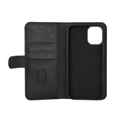 GEAR iPhone 16 Plus Læder Flip Cover 2-i-1 m. Pung 3 Kort - MagSafe Kompatibel - Sort