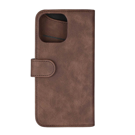 GEAR iPhone 16 Pro Max Wallet - Læder Flip Cover m. Pung til 3 Kort - MagSafe Kompatibel - Brun