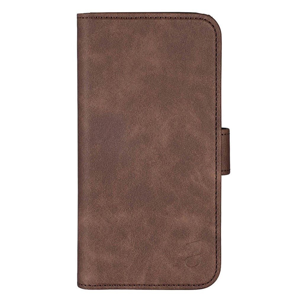 GEAR iPhone 16 Pro Wallet - Læder Flip Cover m. Pung til 3 Kort - MagSafe Kompatibel - Brun