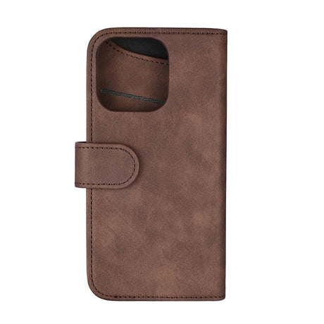 GEAR iPhone 16 Pro Wallet - Læder Flip Cover m. Pung til 3 Kort - MagSafe Kompatibel - Brun