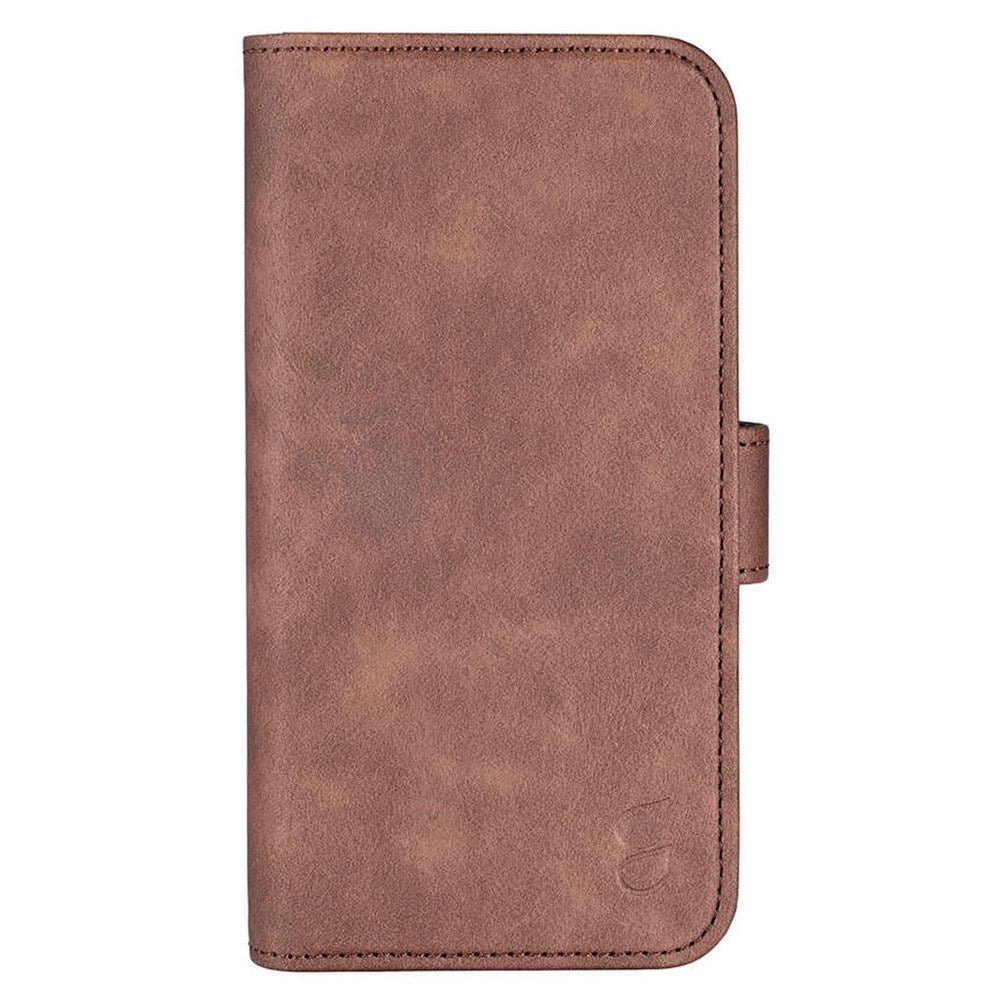 GEAR iPhone 16 Wallet - Læder Flip Cover m. Pung til 3 Kort - MagSafe Kompatibel - Brun