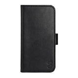 GEAR iPhone 16 Pro Wallet - Læder Flip Cover m. Pung til 3 Kort - MagSafe Kompatibel - Sort