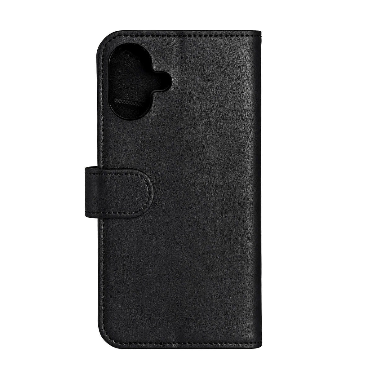 GEAR iPhone 16 Wallet - Læder Flip Cover m. Pung til 3 Kort - MagSafe Kompatibel - Sort