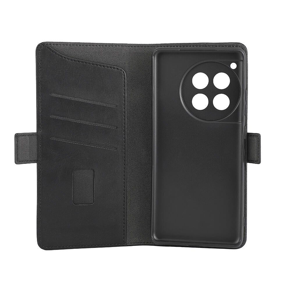 OnePlus 12R GEAR Læder Flip Cover m. Pung - Sort