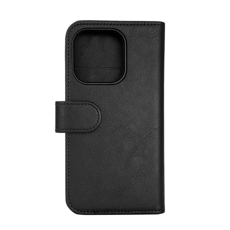 GEAR iPhone 15 Pro Læder Flip Cover 2-i-1 m. Pung 3 Kort - Sort