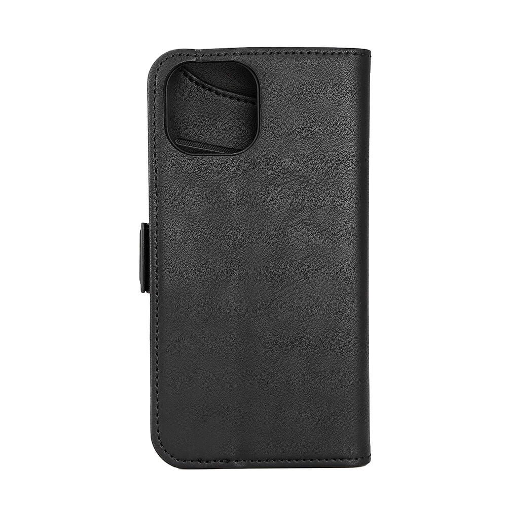 GEAR iPhone 15 Wallet - Læder Flip Cover m. Pung til 3 Kort - Sort