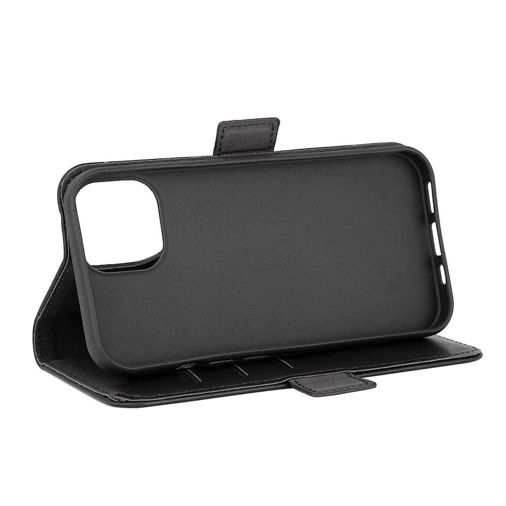 GEAR iPhone 15 Wallet - Læder Flip Cover m. Pung til 3 Kort - Sort