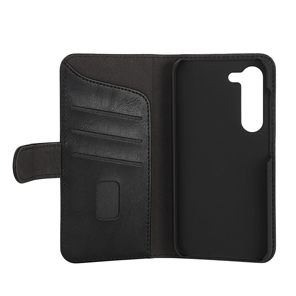 Gear Wallet Samsung Galaxy S23 - Læder Flip Cover m. Pung - Sort