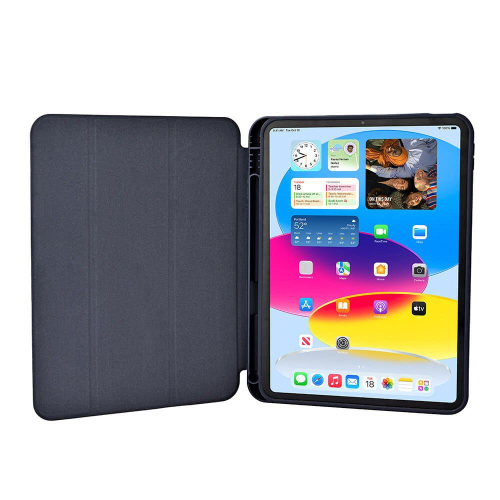 GEAR iPad 11" (2025) / iPad 10.9" (2024/2022) Pencilpocket Læder Flip Cover - Mørkeblå