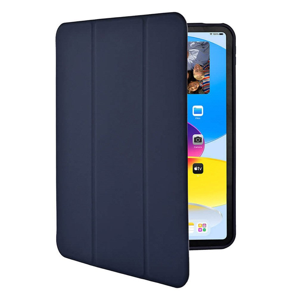GEAR iPad 11" (2025) / iPad 10.9" (2024/2022) Pencilpocket Læder Flip Cover - Mørkeblå
