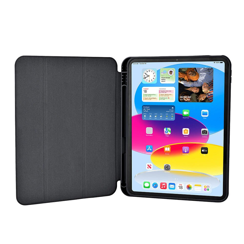 GEAR iPad 11" (2025) / iPad 10.9" (2024/2022) Pencilpocket Læder Flip Cover - Sort