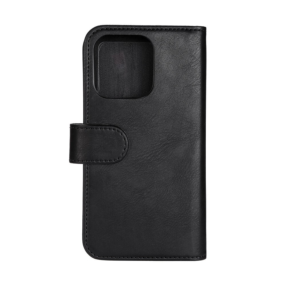 GEAR iPhone 14 Pro Wallet - Læder Flip 2-i-1 Cover m. Pung 7 Kort - Sort