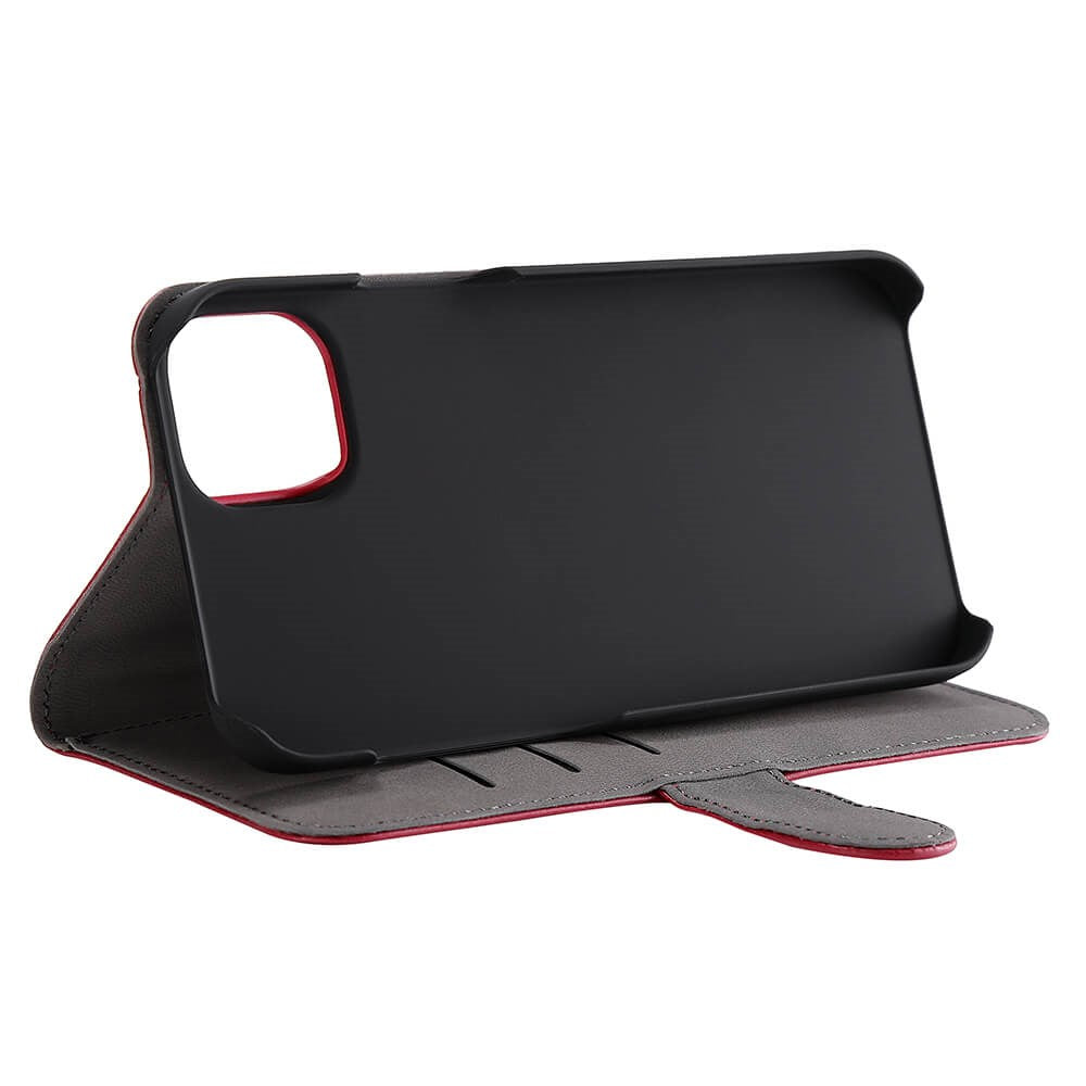 GEAR iPhone 14 Plus Wallet - Læder Flip Cover m. Pung til 3 Kort - Rød
