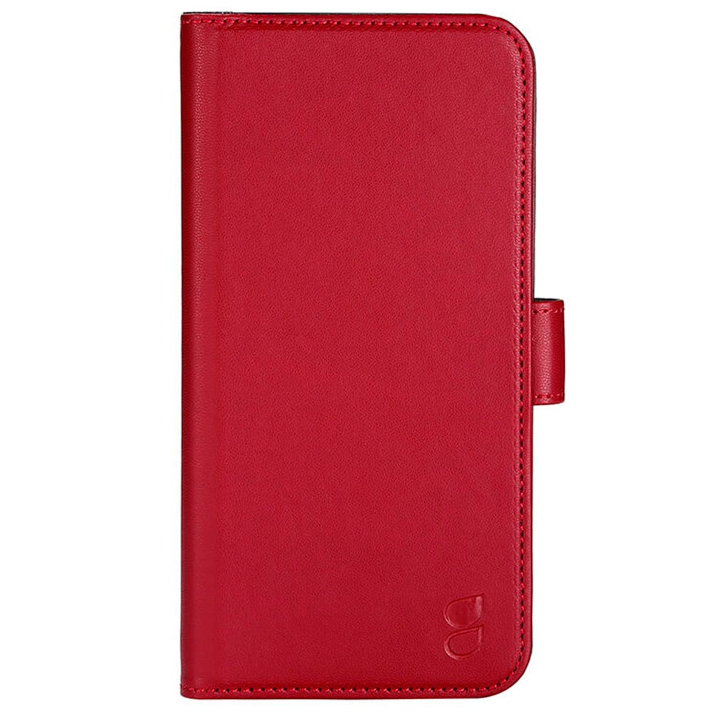 GEAR iPhone 14 Plus Wallet - Læder Flip Cover m. Pung til 3 Kort - Rød