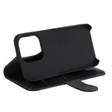 GEAR iPhone 14 Pro Wallet - Læder Flip Cover m. Pung til 3 Kort - Sort