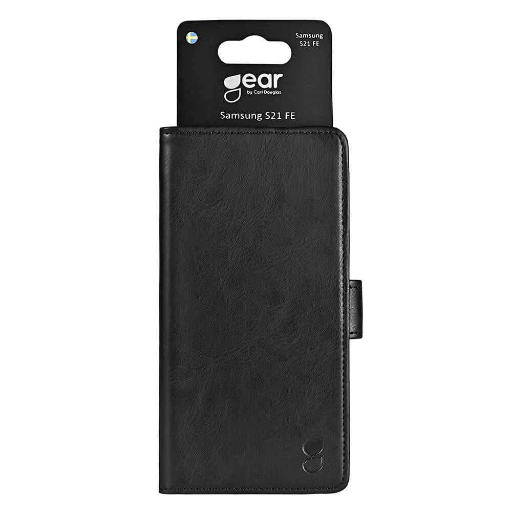 Samsung Galaxy S21 FE (5G) Gear Wallet - Læder Flip Cover m. Pung - Sort