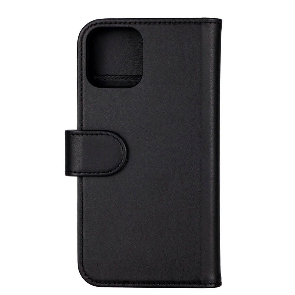 GEAR iPhone 12 / 12 Pro Wallet - Læder Flip 2-i-1 Cover m. Pung 3 Kort - Sort