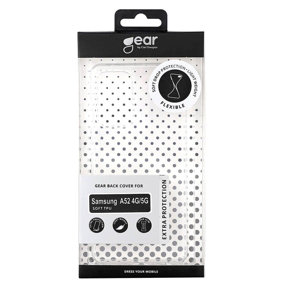 Samsung Galaxy A52 (4G / 5G) GEAR Fleksibelt Plastik Mobil Cover - Gennemsigtig