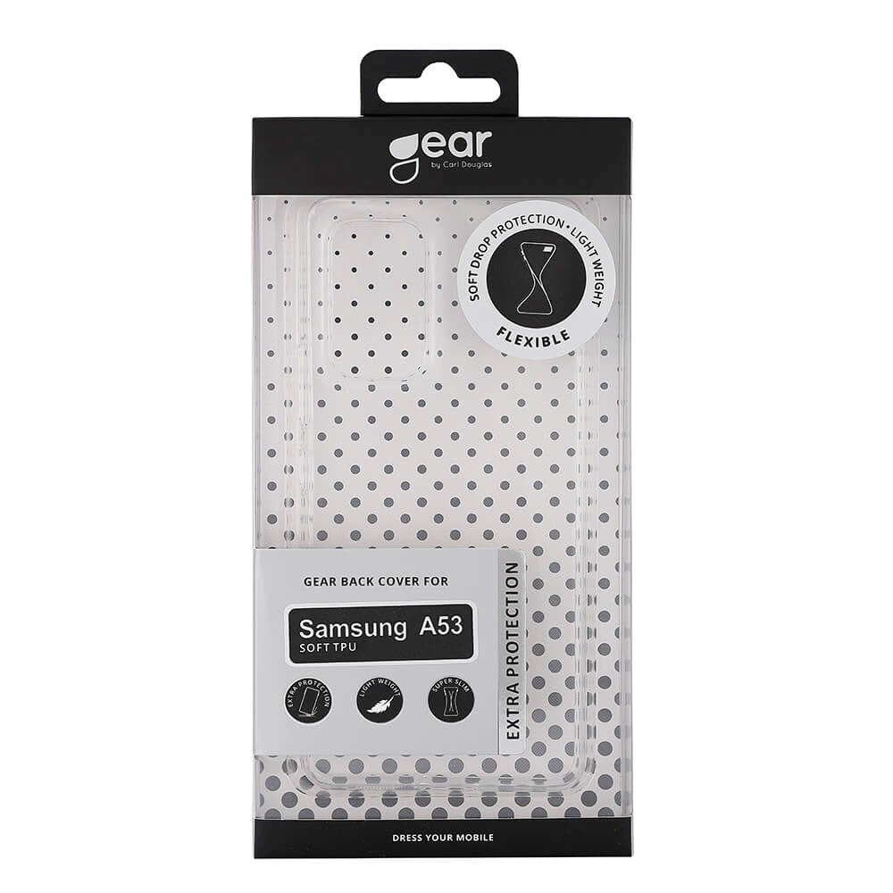 Samsung Galaxy A53 (5G) GEAR Fleksibelt Plastik Mobil Cover - Gennemsigtig