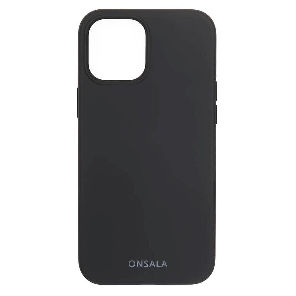 iPhone 12 / 12 Pro Onsala Collection Liquid Silikone Bagside Case - Black