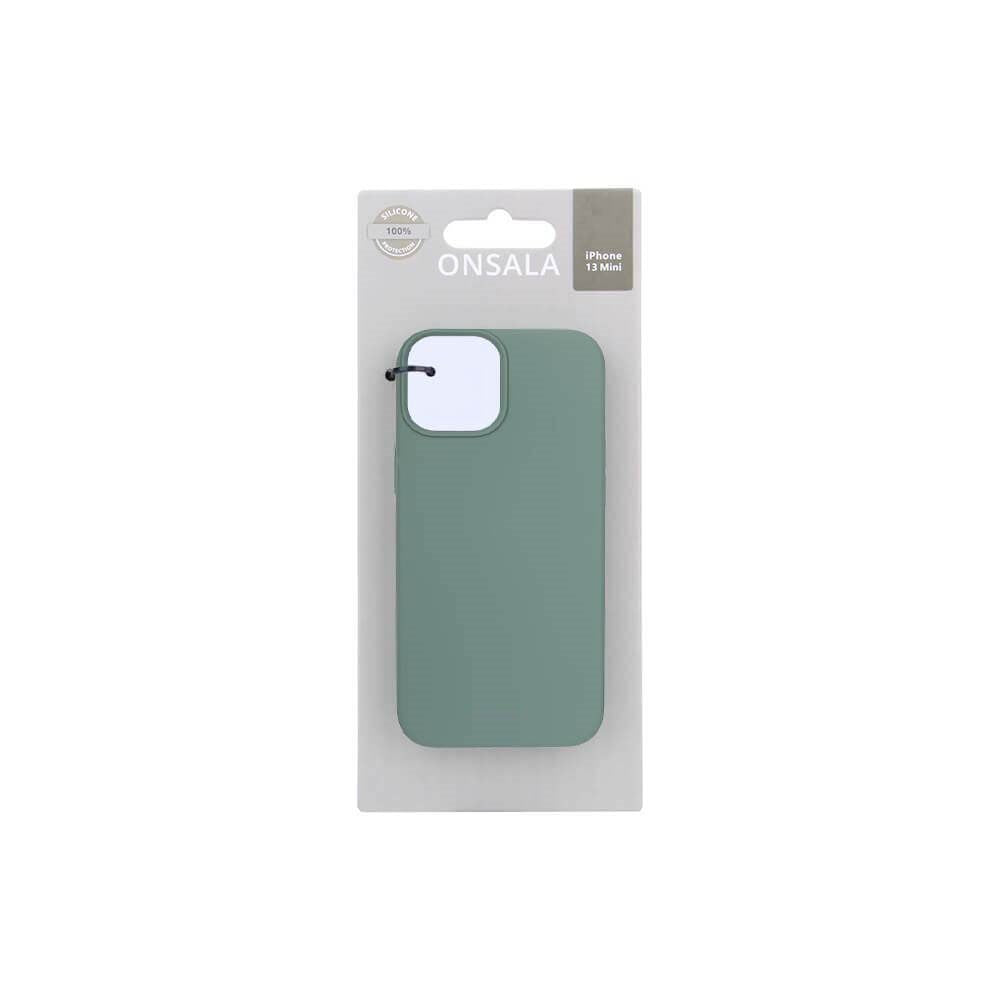 iPhone 13 Mini Onsala Collection Liquid Silikone Bagside Case - Pine Green