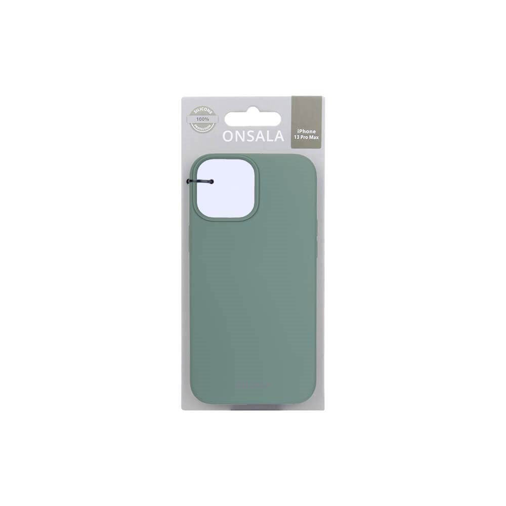 iPhone 13 Pro Max Onsala Collection Liquid Silikone Bagside Case - Pine Green