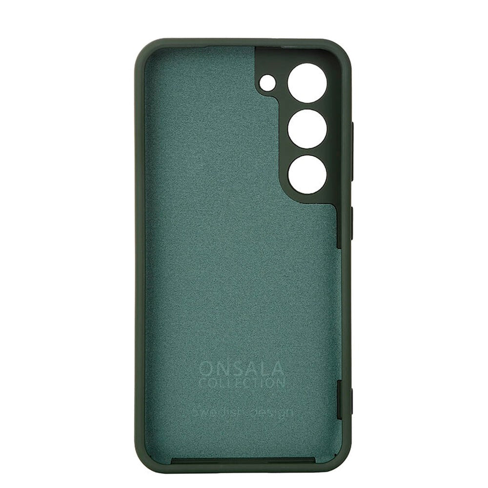 Samsung Galaxy S23 Onsala Silikone Bagside Case - Mørkegrøn