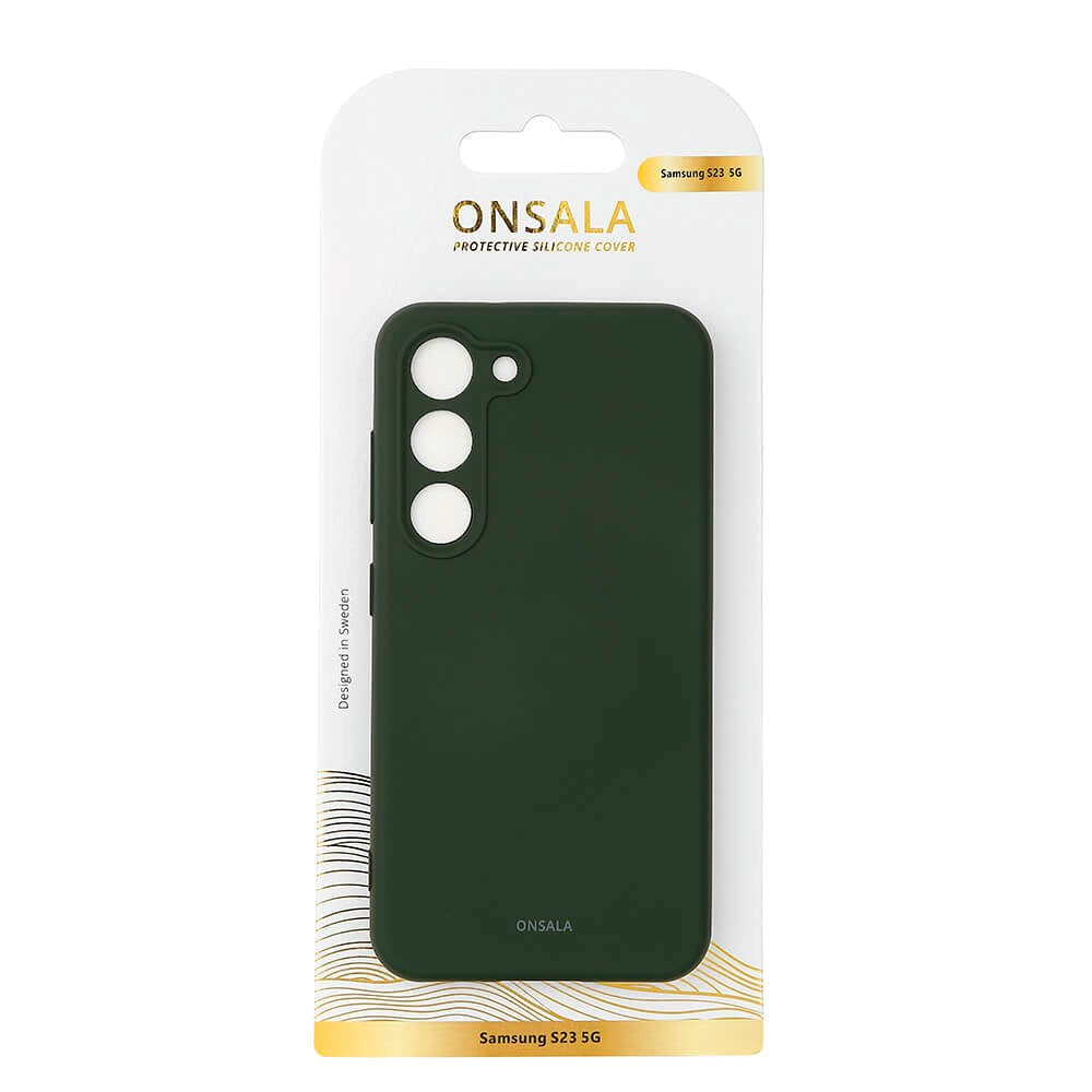 Samsung Galaxy S23 Onsala Silikone Bagside Case - Mørkegrøn