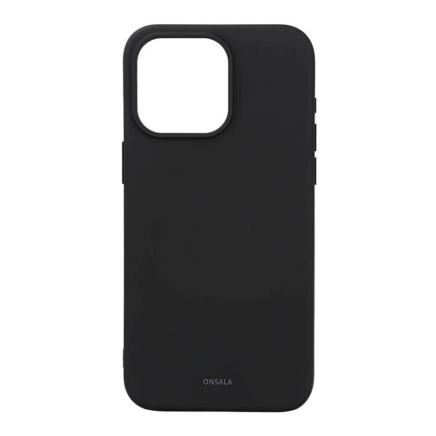 Onsala iPhone 15 Pro Max Silikone Touch Bagside Cover - Black