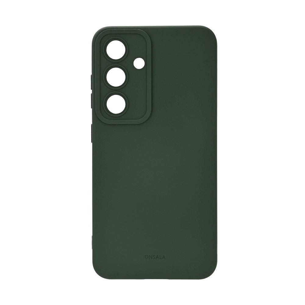 Onsala Samsung Galaxy S25 Silikone Touch Bagside Cover - Olive Green