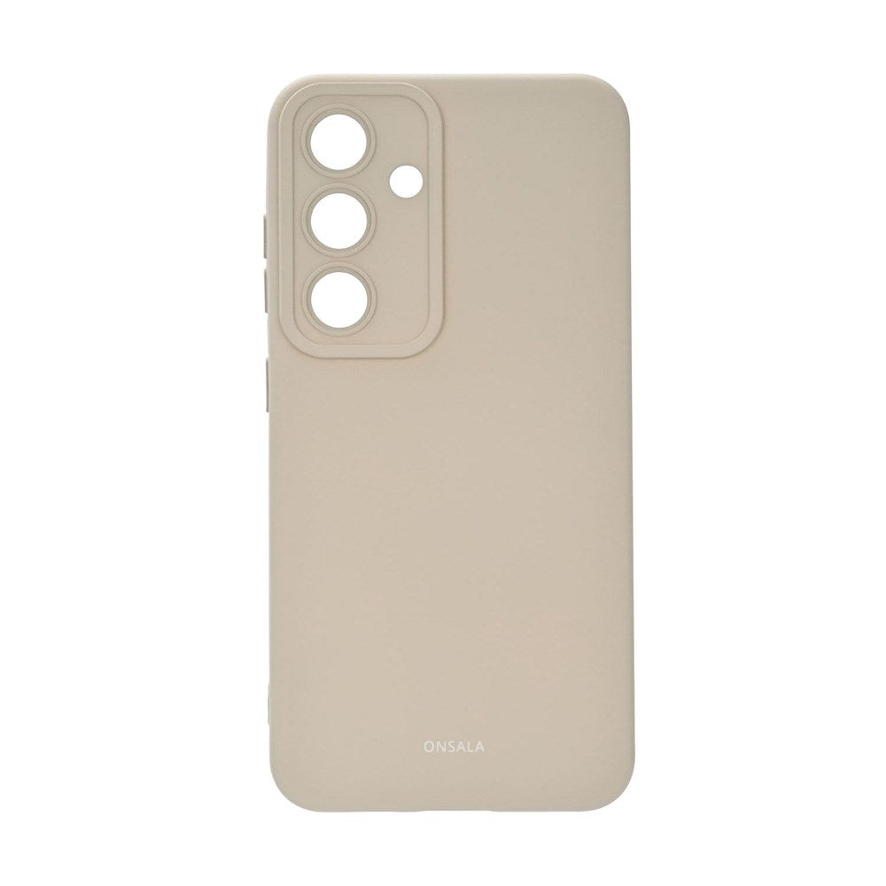 Onsala Samsung Galaxy S25 Silikone Touch Bagside Cover - Concrete