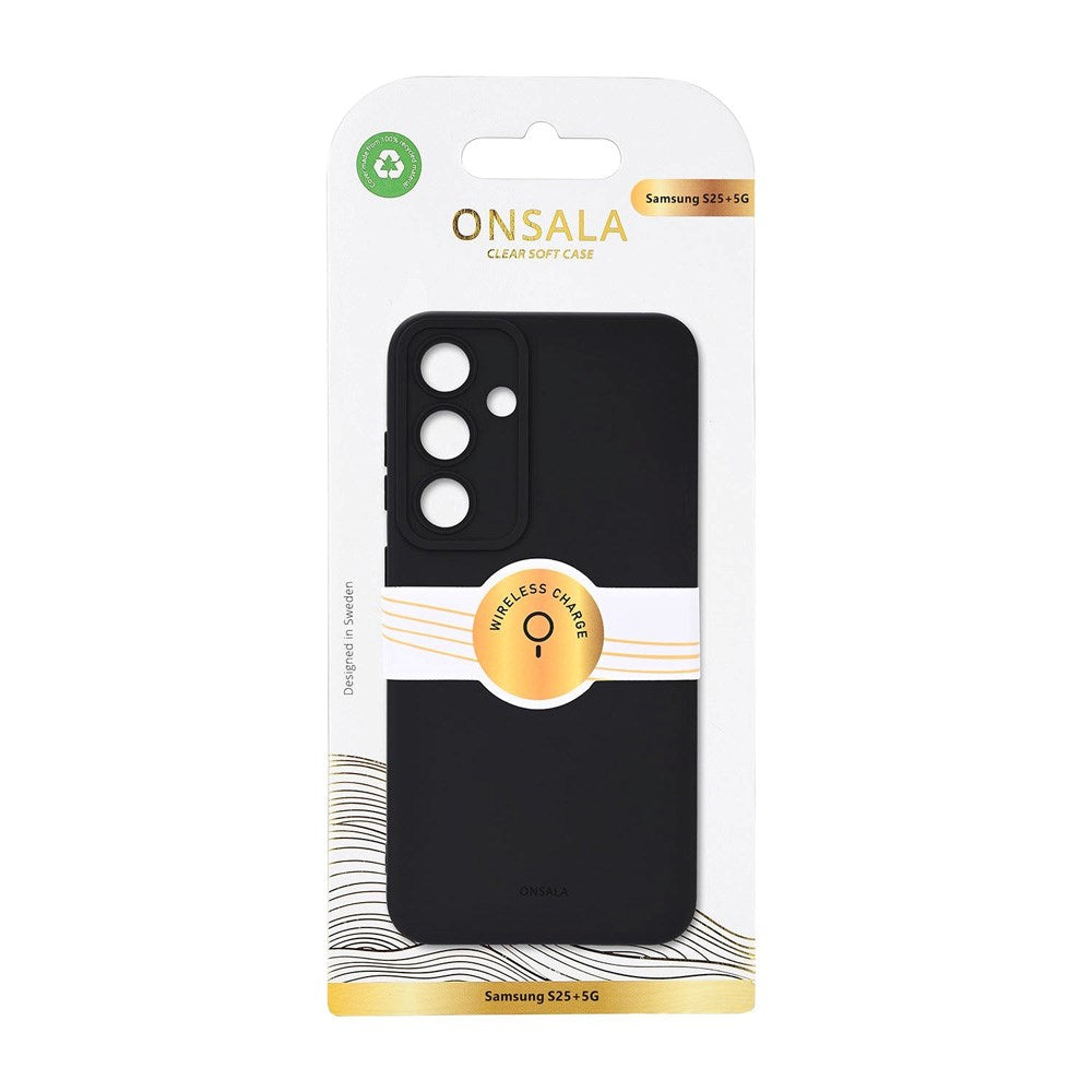 Onsala Samsung Galaxy S25+ (Plus) Silikone Touch Bagside Cover - Black