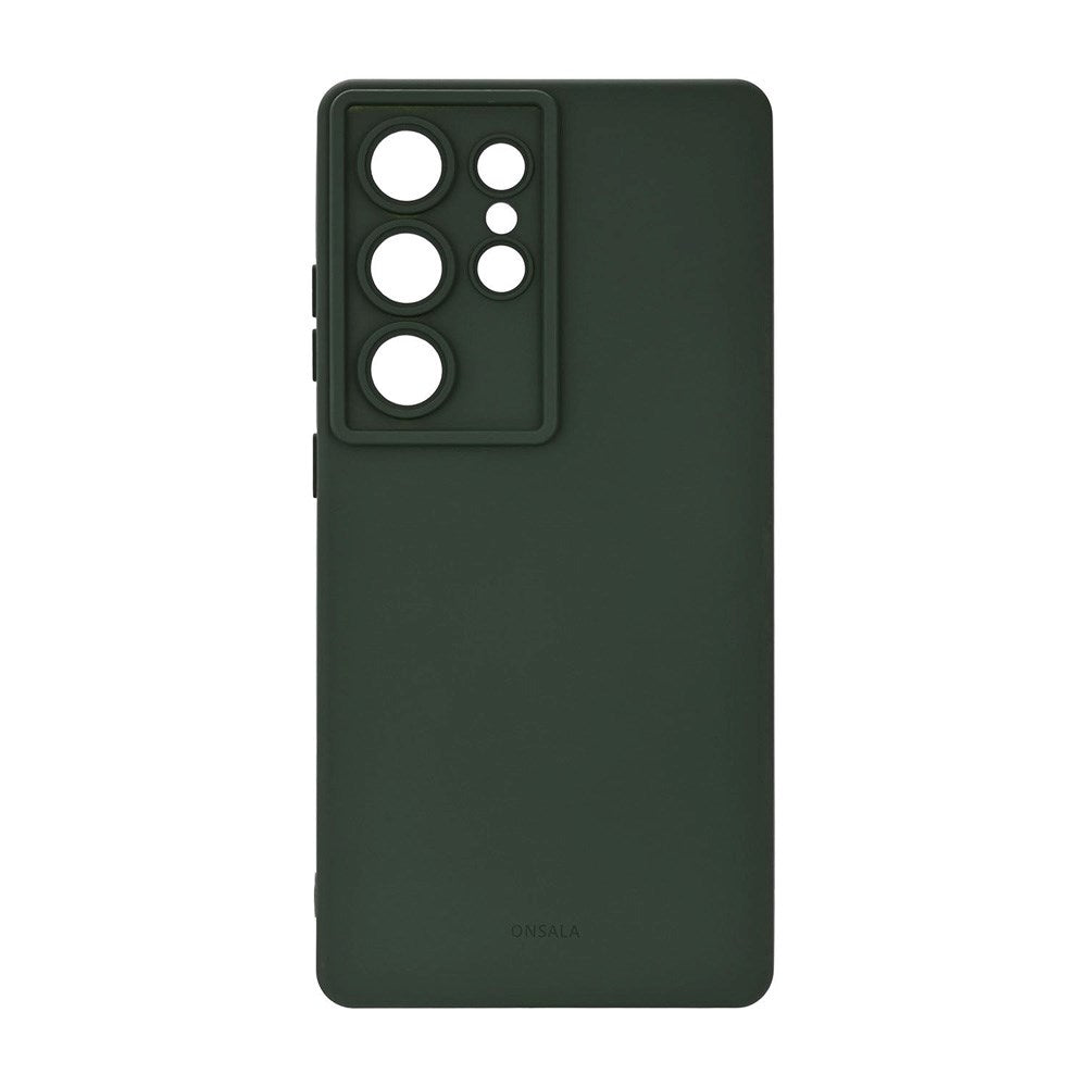 Onsala Samsung Galaxy S25 Ultra Silikone Touch Bagside Cover - Olive Green