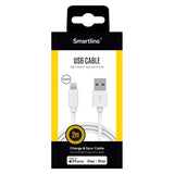 Smartline USB-A til Lightning Kabel 2 m. - Hvid