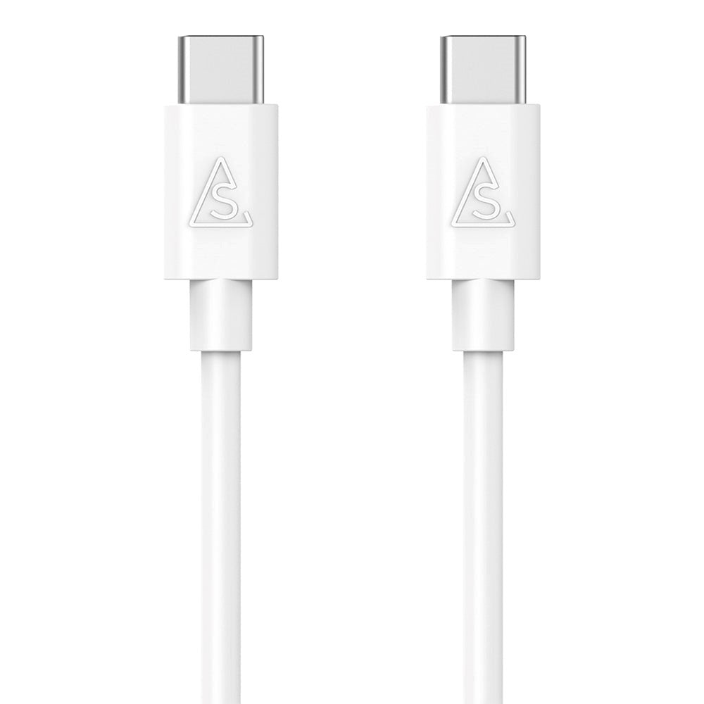 Smartline (3A/15W) USB-C til USB-C Kabel 1 m. - Hvid