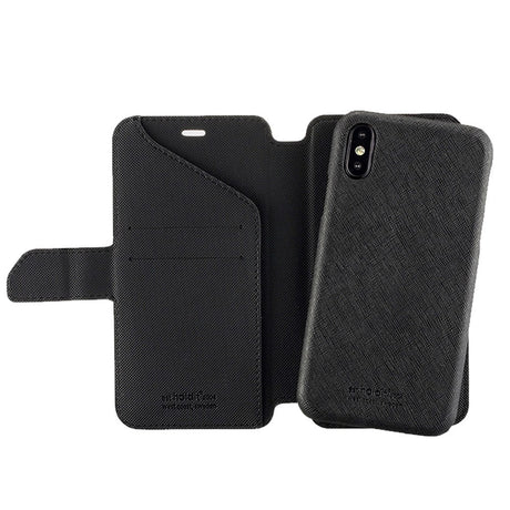 Holdit iPhone XR Wallet Magnet Cover 2-i-1 - Stockholm Black