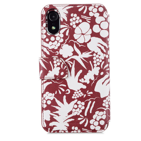 Holdit iPhone XR Wallet Magnet Cover 2-i-1 - Stockholm Tropical White