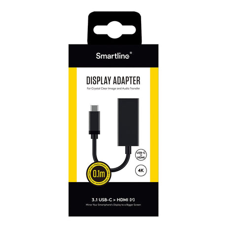 Smartline USB-C til HDMI 4K Single Adapter - Sort