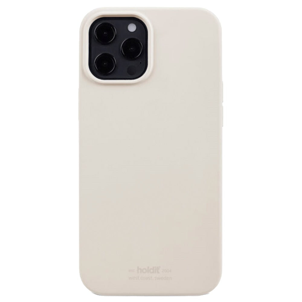 Holdit iPhone 12 / 12 Pro Soft Touch Silikone Mobil Cover - Light Beige