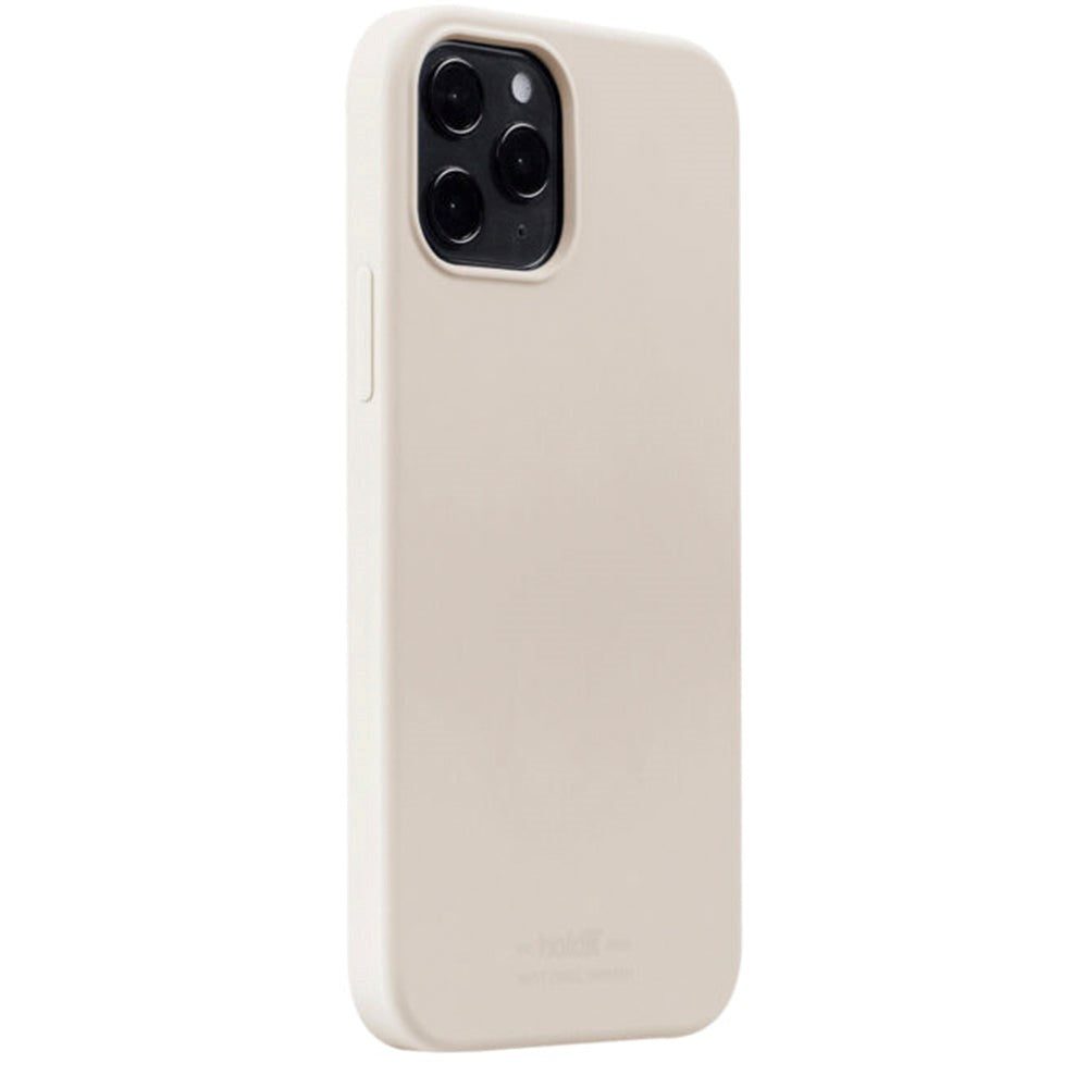Holdit iPhone 12 / 12 Pro Soft Touch Silikone Mobil Cover - Light Beige