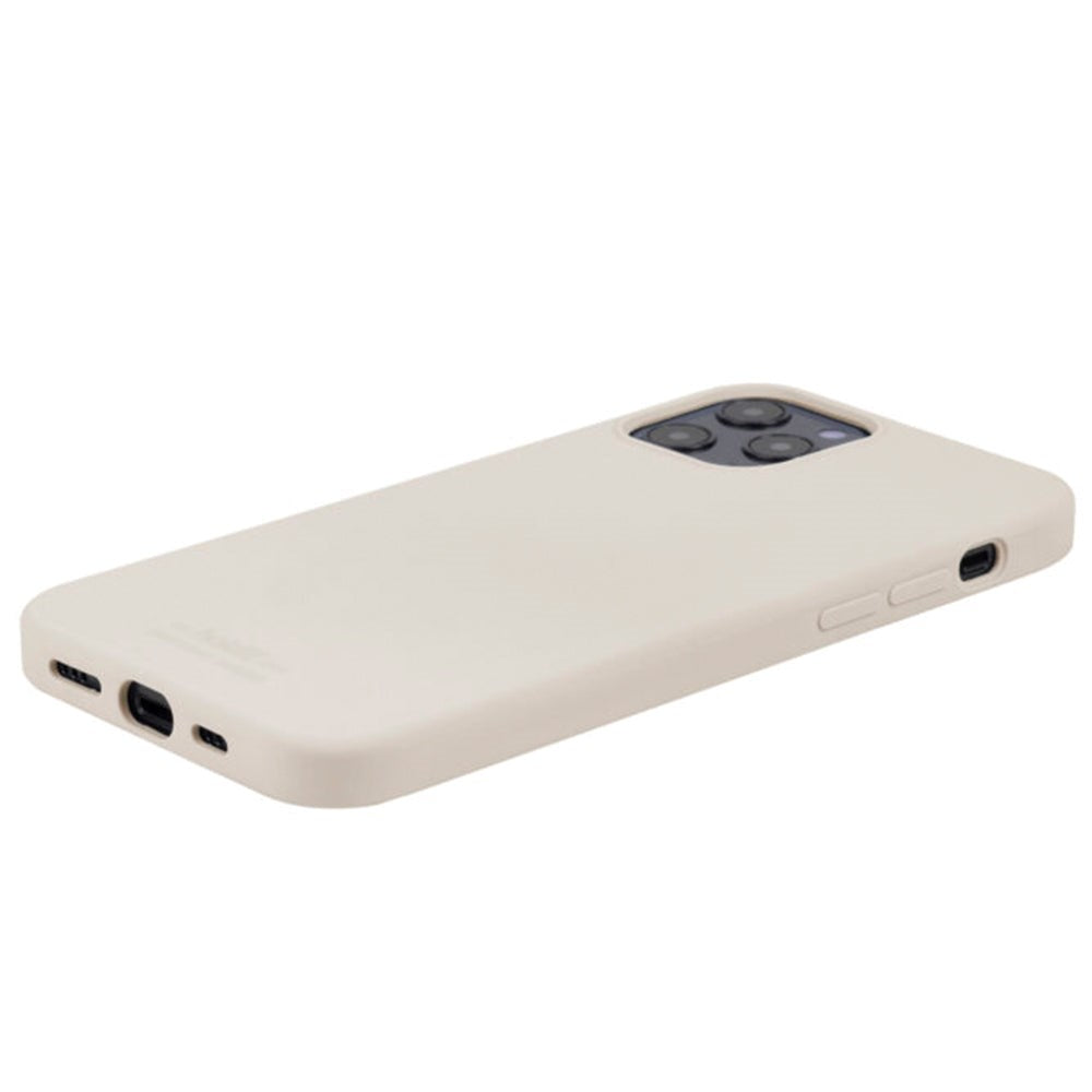 Holdit iPhone 12 / 12 Pro Soft Touch Silikone Mobil Cover - Light Beige