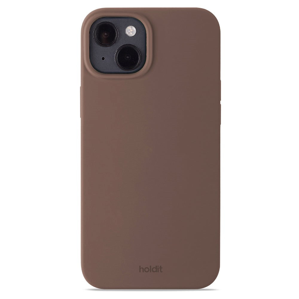 Holdit iPhone 14 Plus Soft Touch Silikone Mobil Cover - Dark Brown