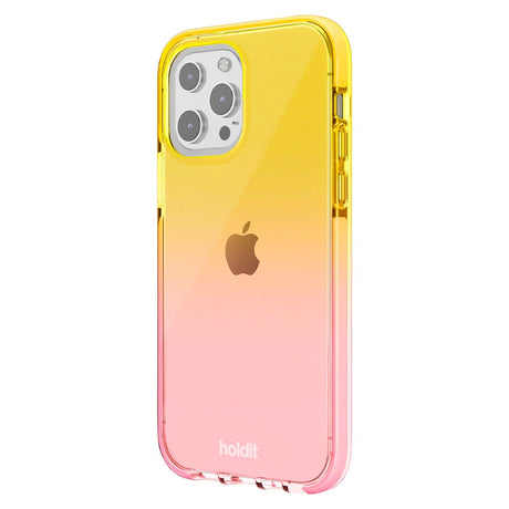 Holdit iPhone 13 Pro Seethru Mobil Cover - Gradient Bright Pink/Orange Juice