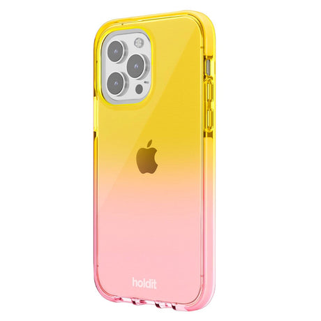 Holdit iPhone 14 Pro Seethru Mobil Cover - Gradient Bright Pink/Orange Juice