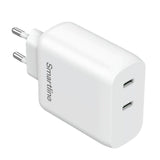 Smartline Hurtig Vægoplader 35W PD 2 x USB-C - Hvid