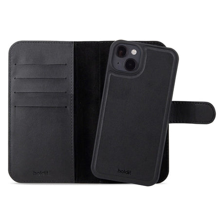 Holdit iPhone 15 Plus Wallet Case Magnet Plus - Mobil Cover - Black