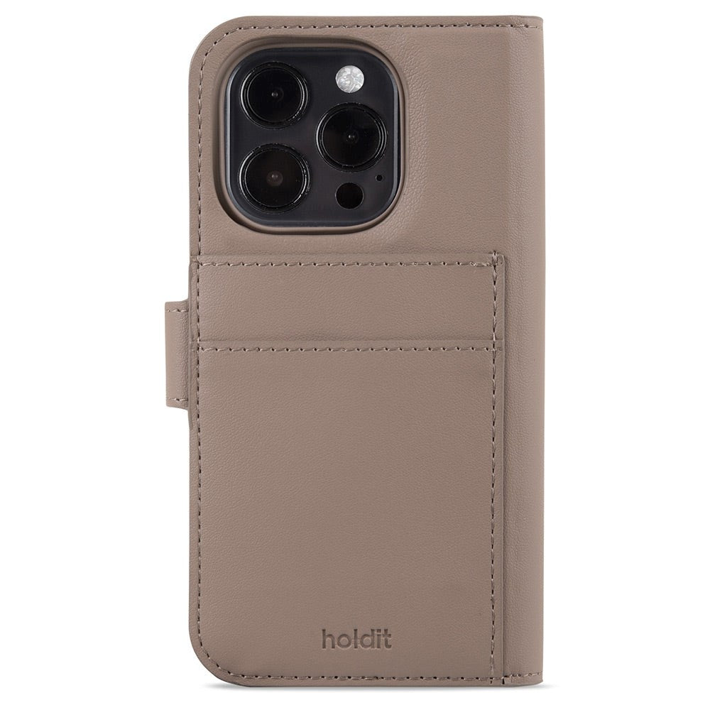 Holdit iPhone 15 Pro Wallet Case Magnet Plus - Mobil Cover - Mocha Brown